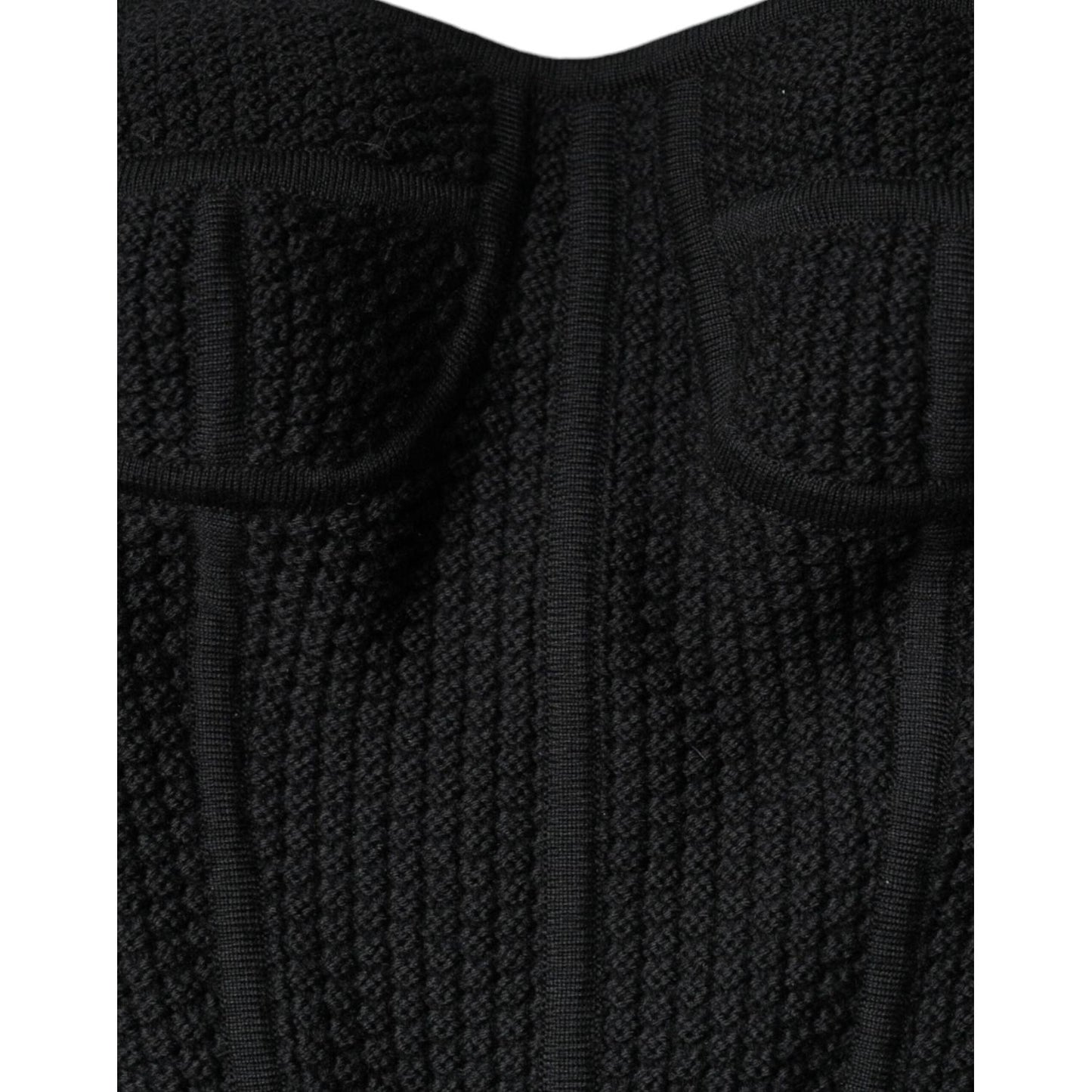 Dolce & Gabbana Black Bustier Sleeveless Corset Blouse Top Dolce & Gabbana Black