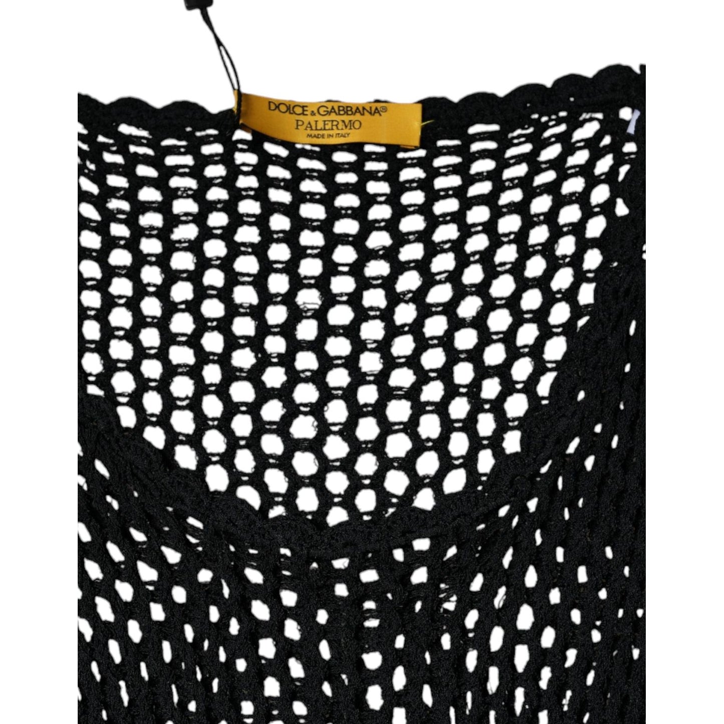 Dolce & Gabbana Black Mesh See Through Sleeveless Tank Top Dolce & Gabbana Gray