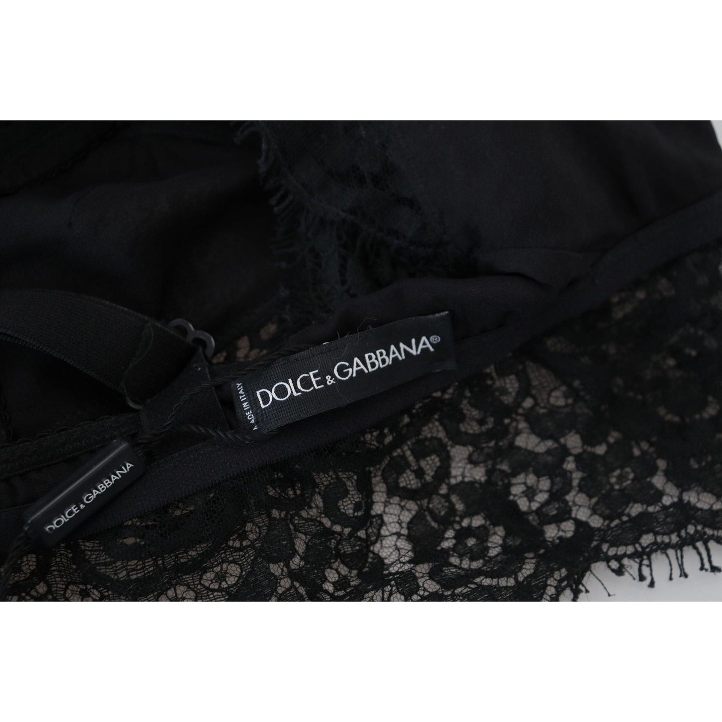 Dolce & Gabbana Black Floral Lace Stretch Bralette Underwear Dolce & Gabbana Black