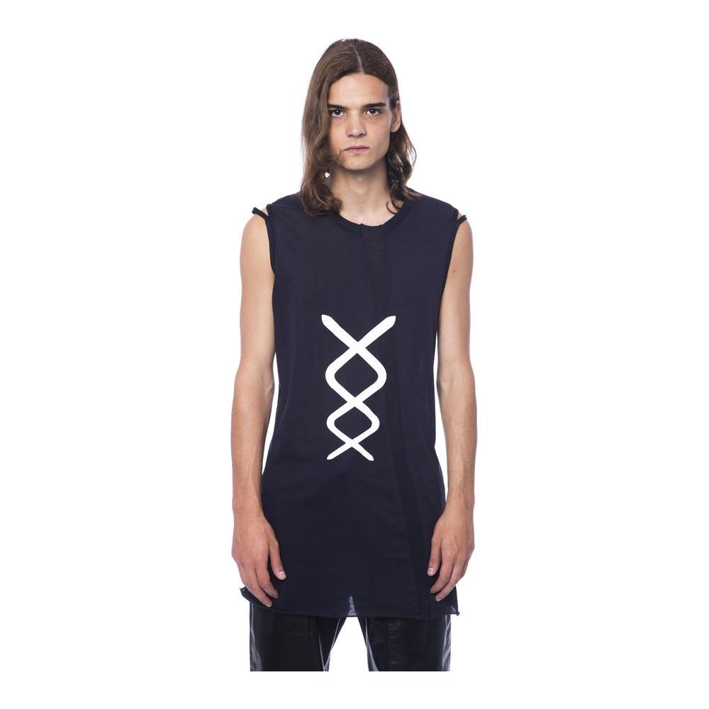 Nicolo Tonetto Black Cotton Men's Tank Top Nicolo Tonetto Dark Slate Gray