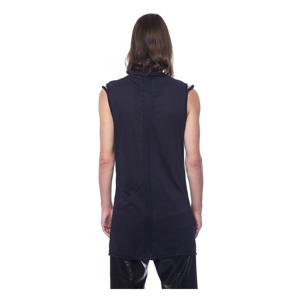 Nicolo Tonetto Black Cotton Men's Tank Top Nicolo Tonetto Dark Slate Gray