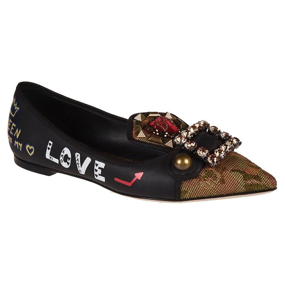 Dolce & Gabbana Black Calfskin Women Pump Dolce & Gabbana Black
