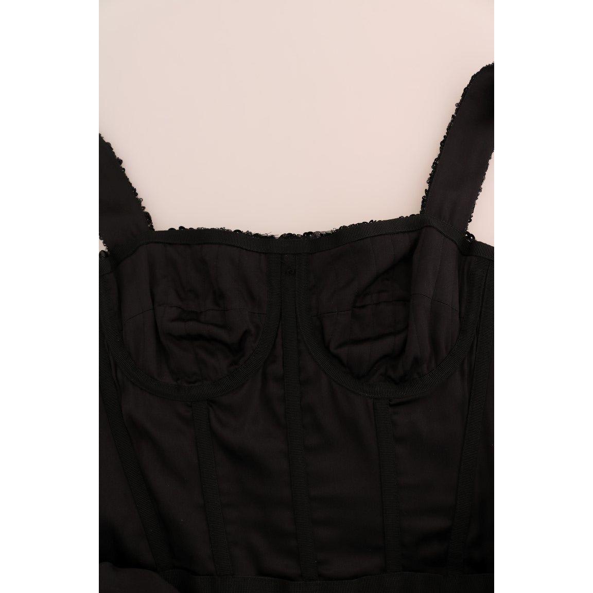 Dolce & Gabbana Elegant Polka Dotted Shift Dress Dolce & Gabbana Black