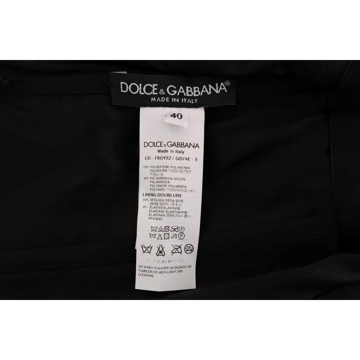 Dolce & Gabbana Elegant Polka Dotted Shift Dress Dolce & Gabbana Black