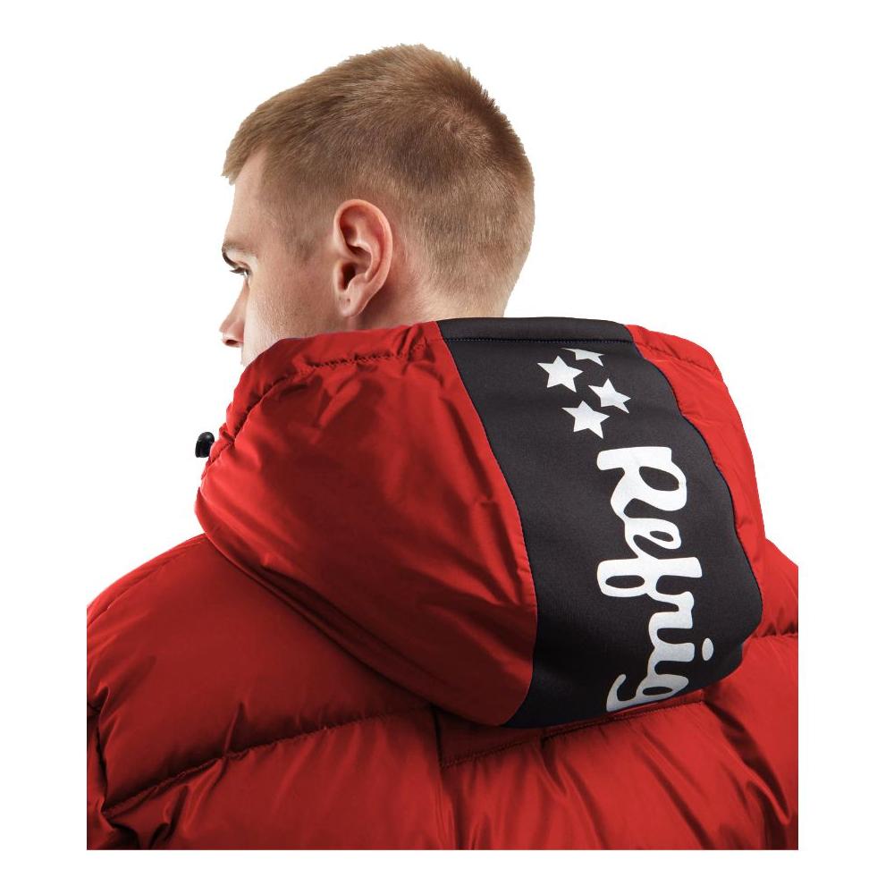 Refrigiwear Red Nylon Men Jacket Refrigiwear Saddle Brown