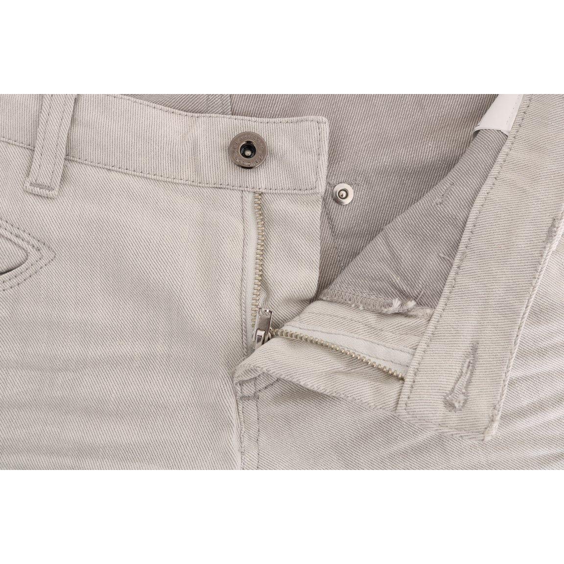 Costume National White Cotton Stretch Slim Jeans SIG30129-1