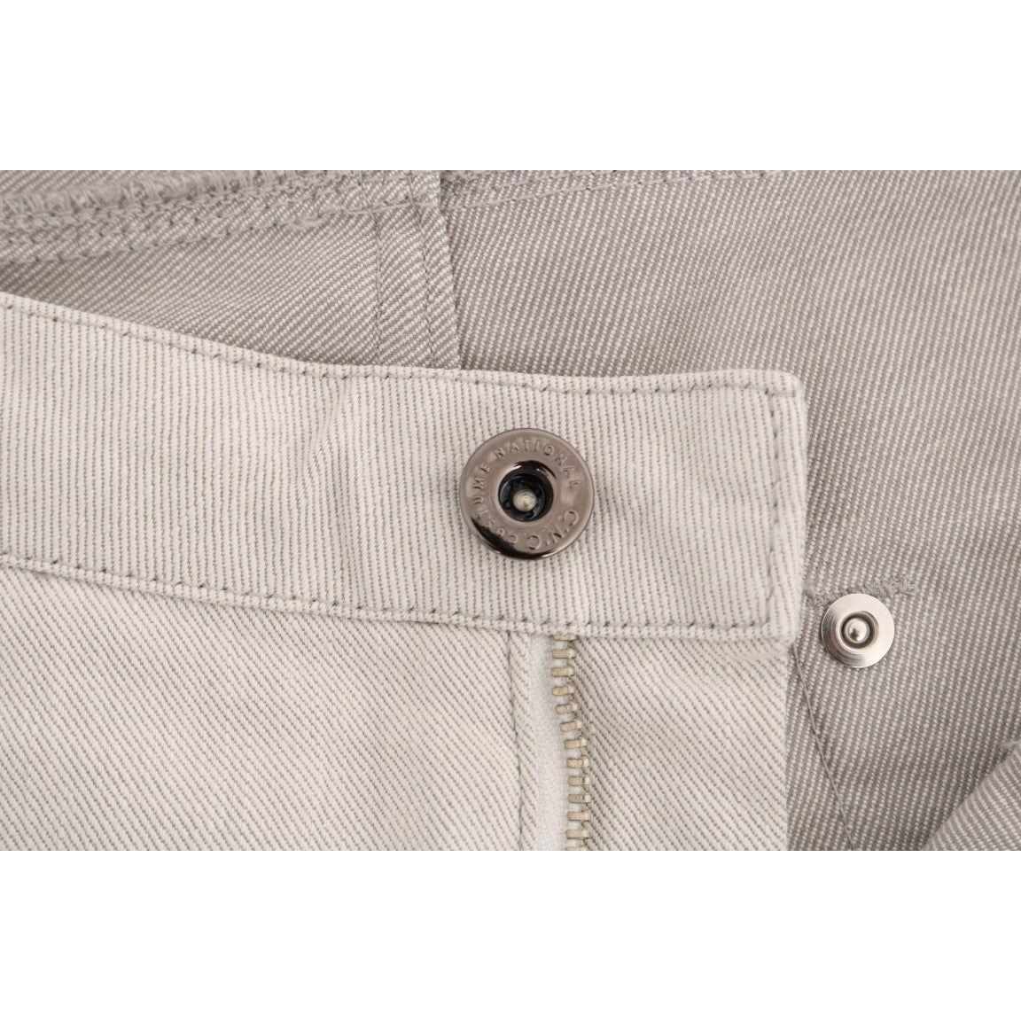 Costume National White Cotton Stretch Slim Jeans SIG30129-1
