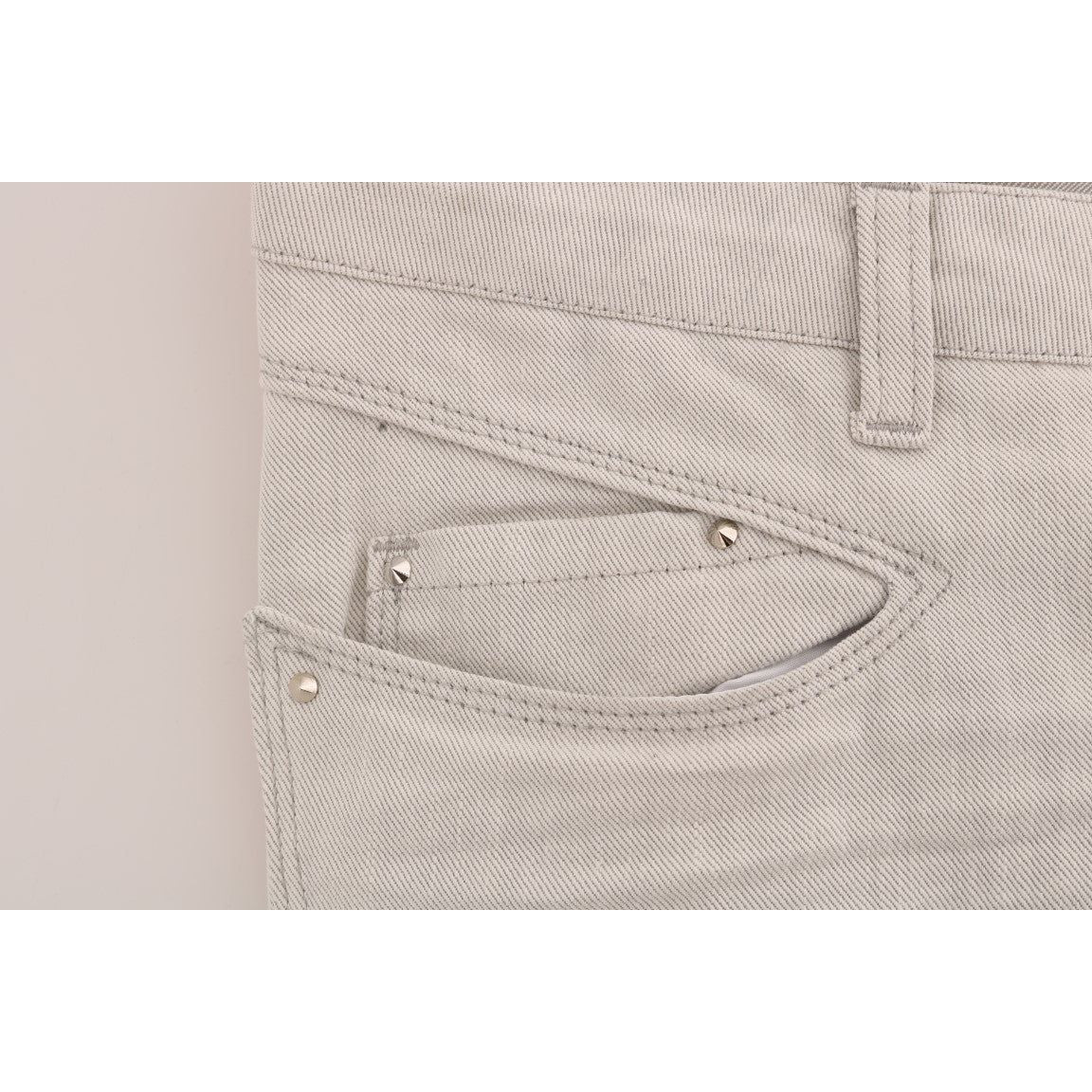 Costume National White Cotton Stretch Slim Jeans SIG30129-1
