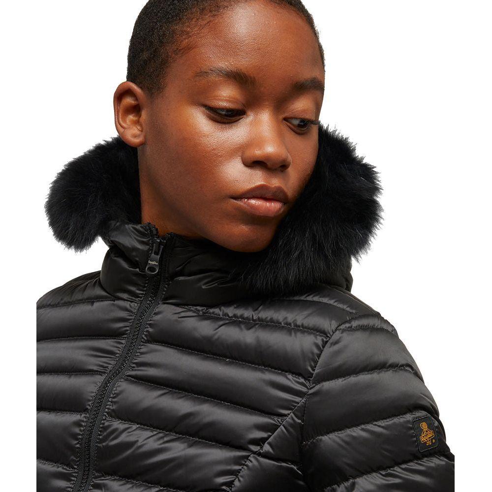 Refrigiwear Black Nylon Women Jacket Refrigiwear Dark Slate Gray