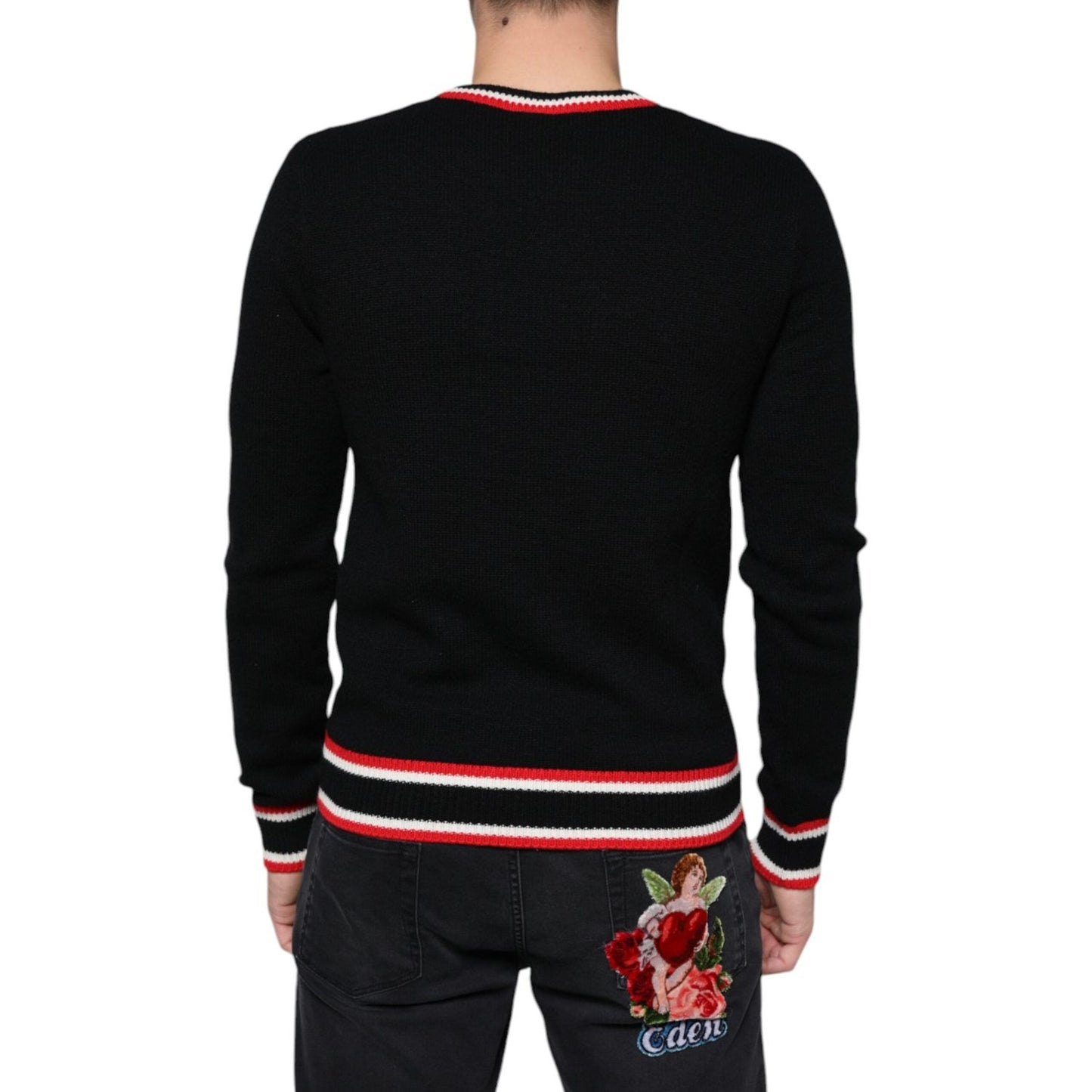 Dolce & Gabbana Black Cashmere Pig of the Year Pullover Sweater Dolce & Gabbana Black