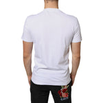 Dolce & Gabbana White Cotton DG Applique Casual T-shirt TSH86629-44