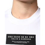 Dolce & Gabbana White Cotton DG Applique Casual T-shirt TSH86629-44