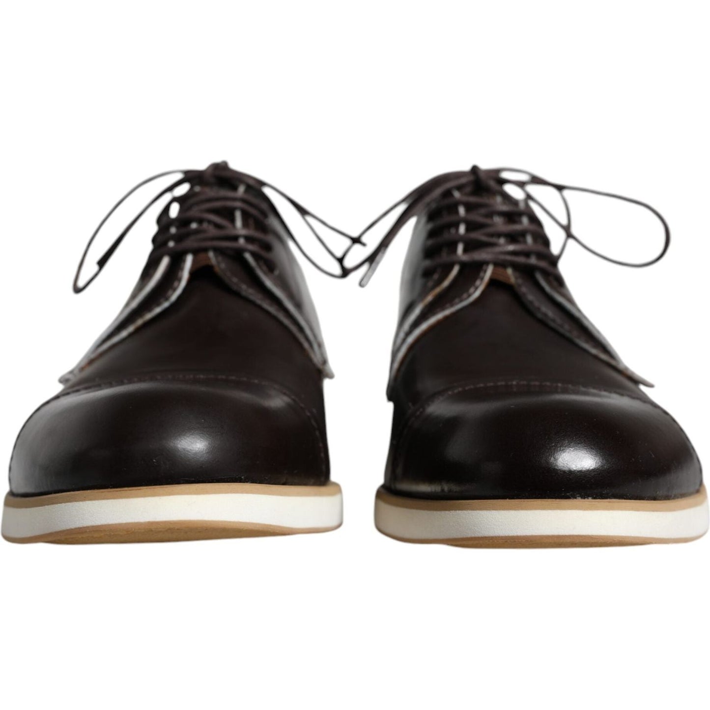 Pollini Black White Leather Lace Up Men Dress Formal Shoes Pollini Gray