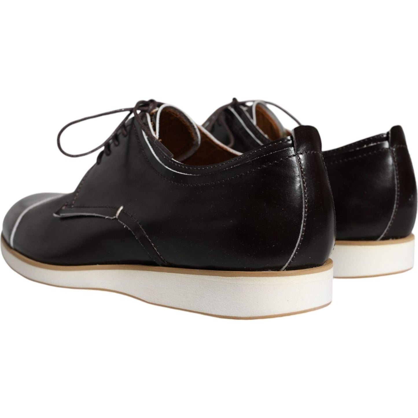 Pollini Black White Leather Lace Up Men Dress Formal Shoes Pollini Light Gray