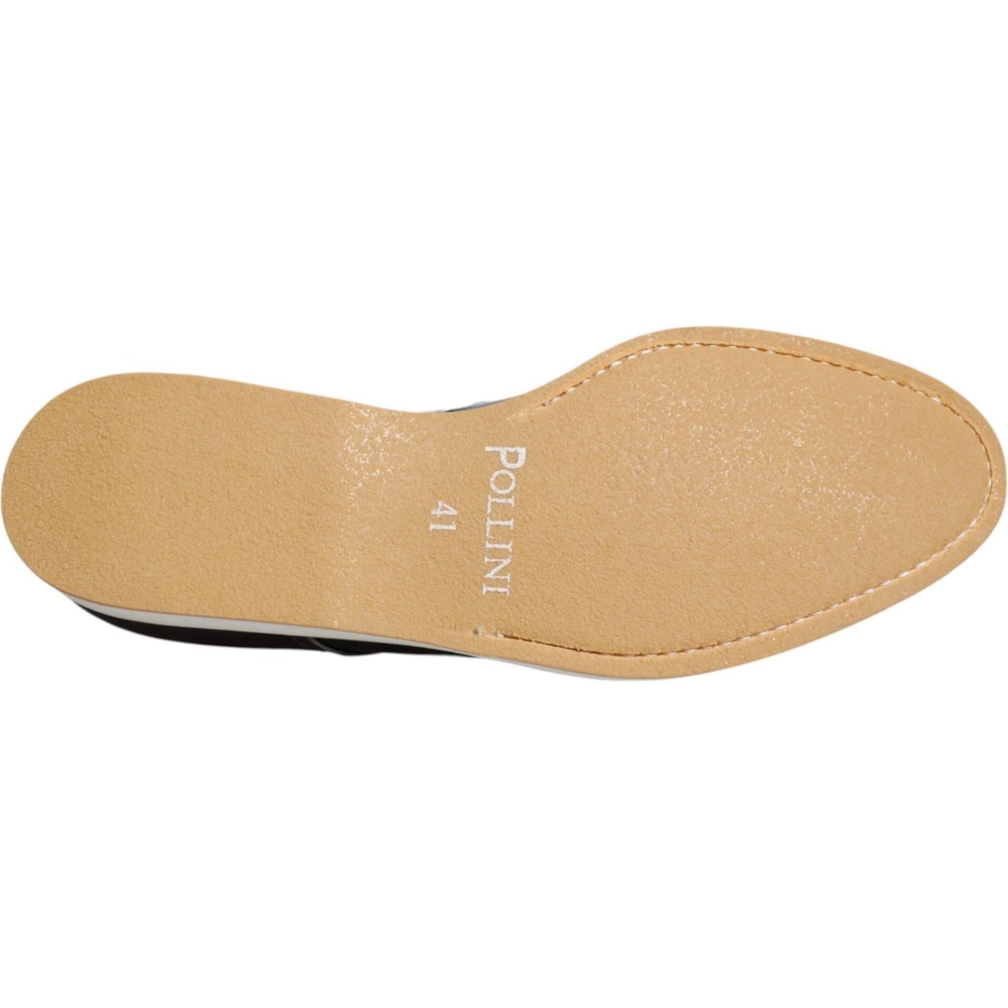 Pollini Black White Leather Lace Up Men Dress Formal Shoes Pollini Tan