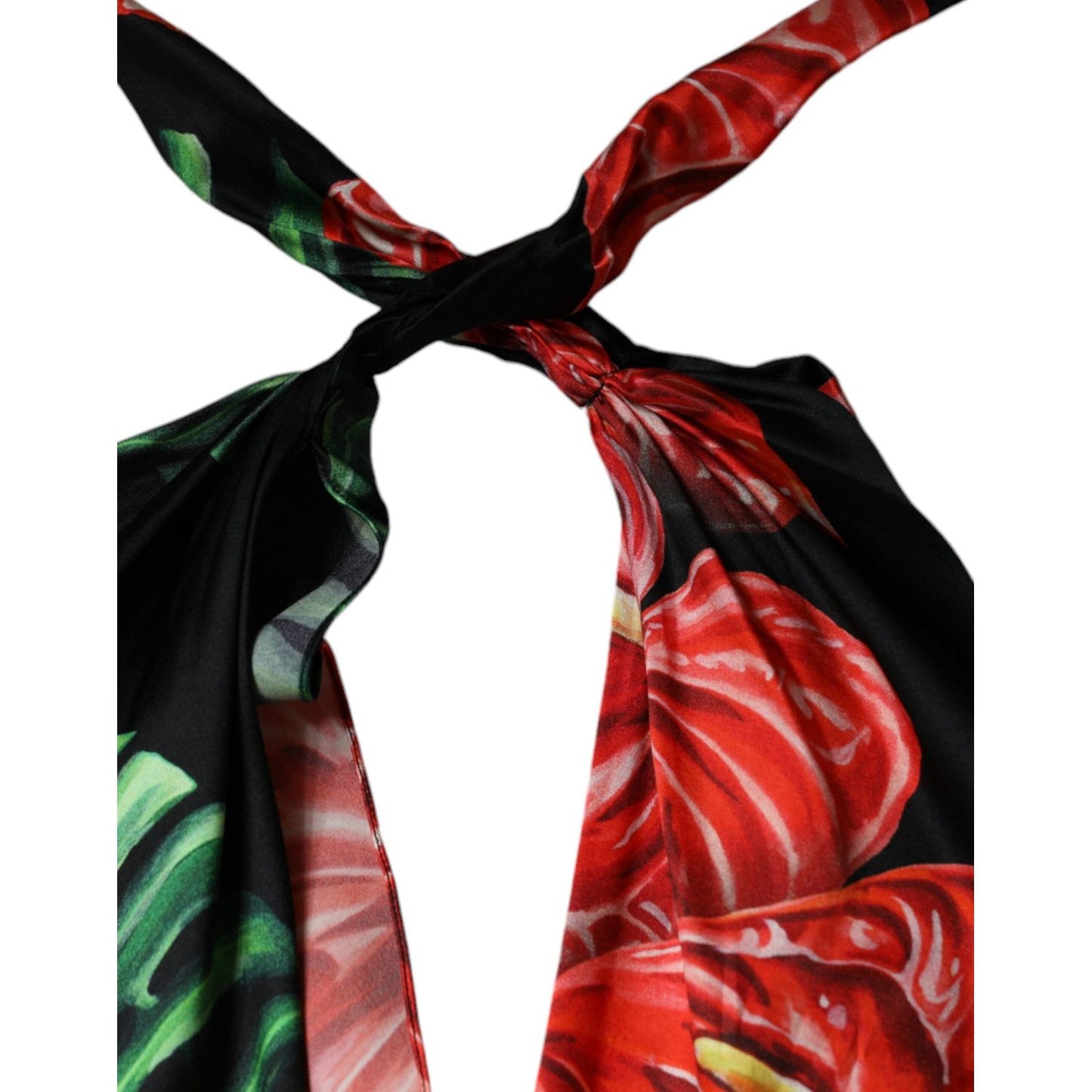 Dolce & Gabbana Black Tropical Floral Sheath Maxi Dress Dolce & Gabbana Light Coral