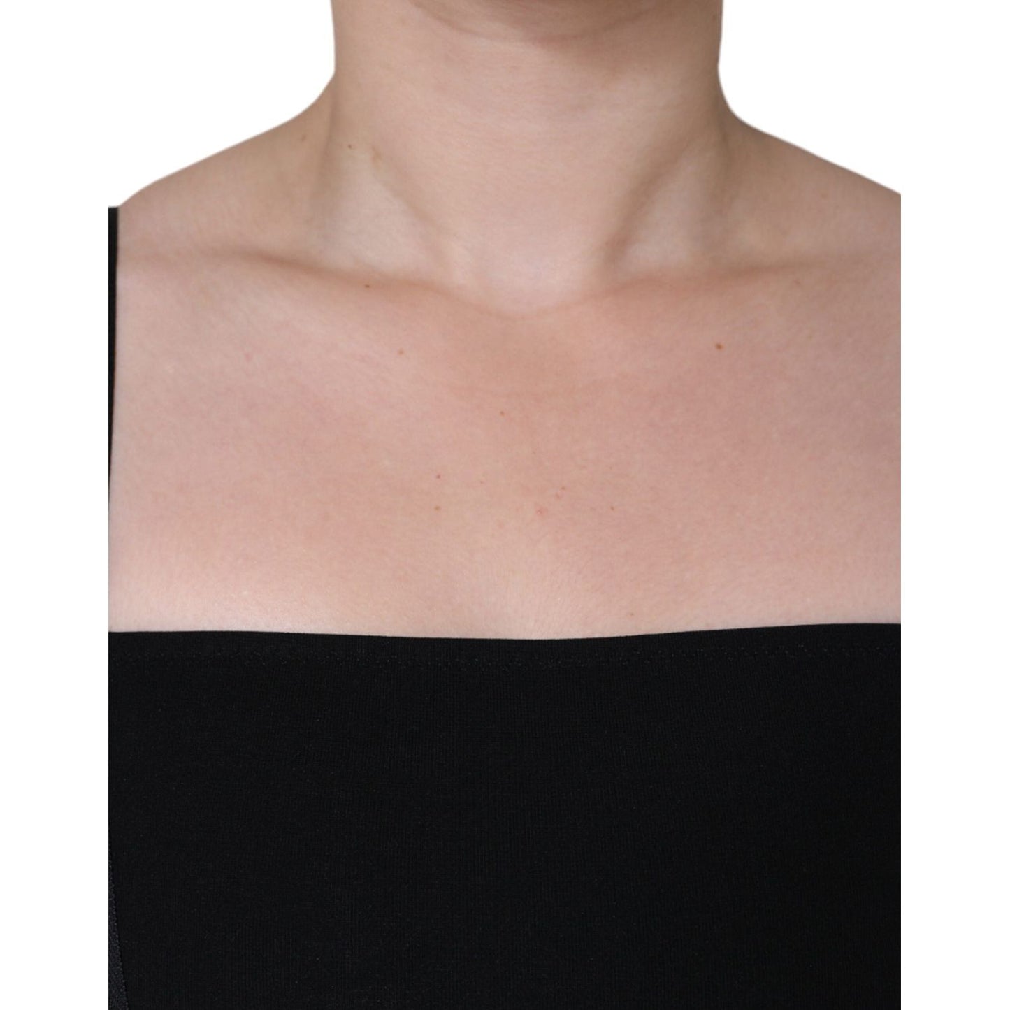 Dolce & Gabbana Black Zipper Bodycon Sheath Midi Dress Dolce & Gabbana Black