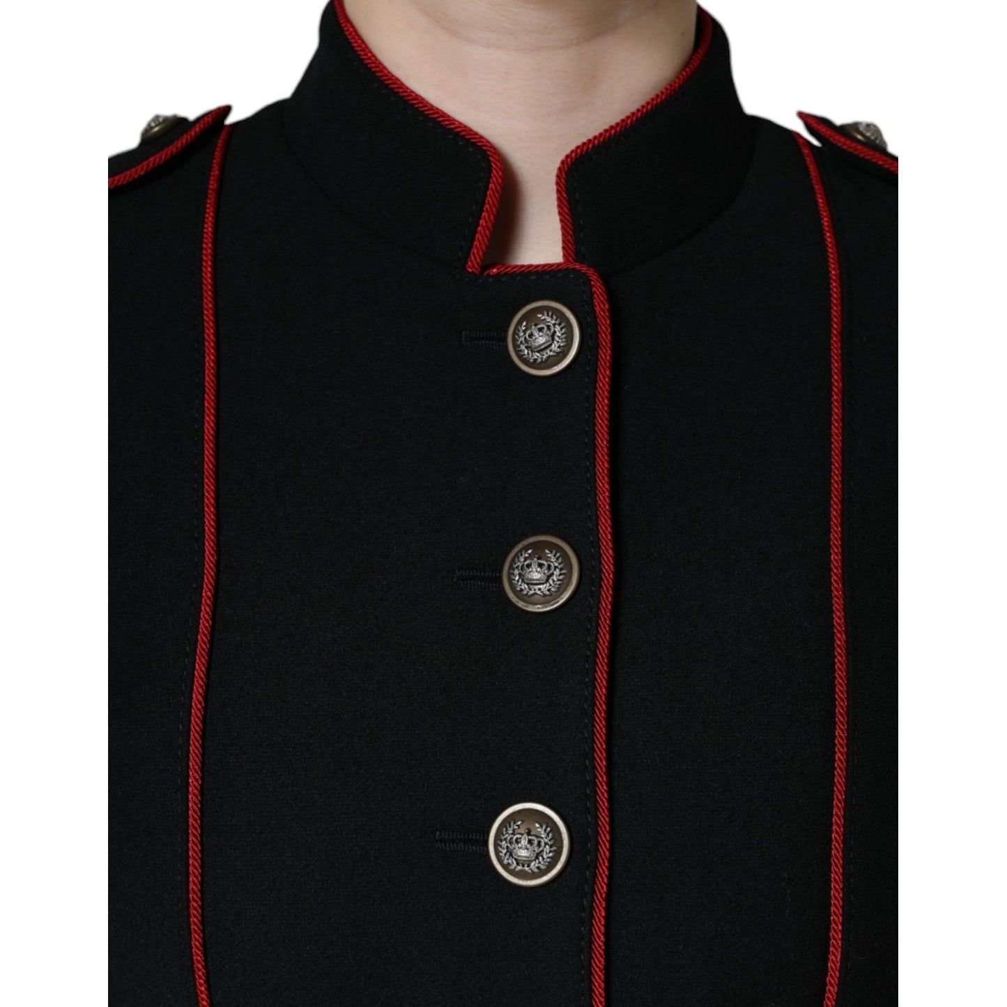 Dolce & Gabbana Black Single Breasted Trench Coat Jacket Dolce & Gabbana Black