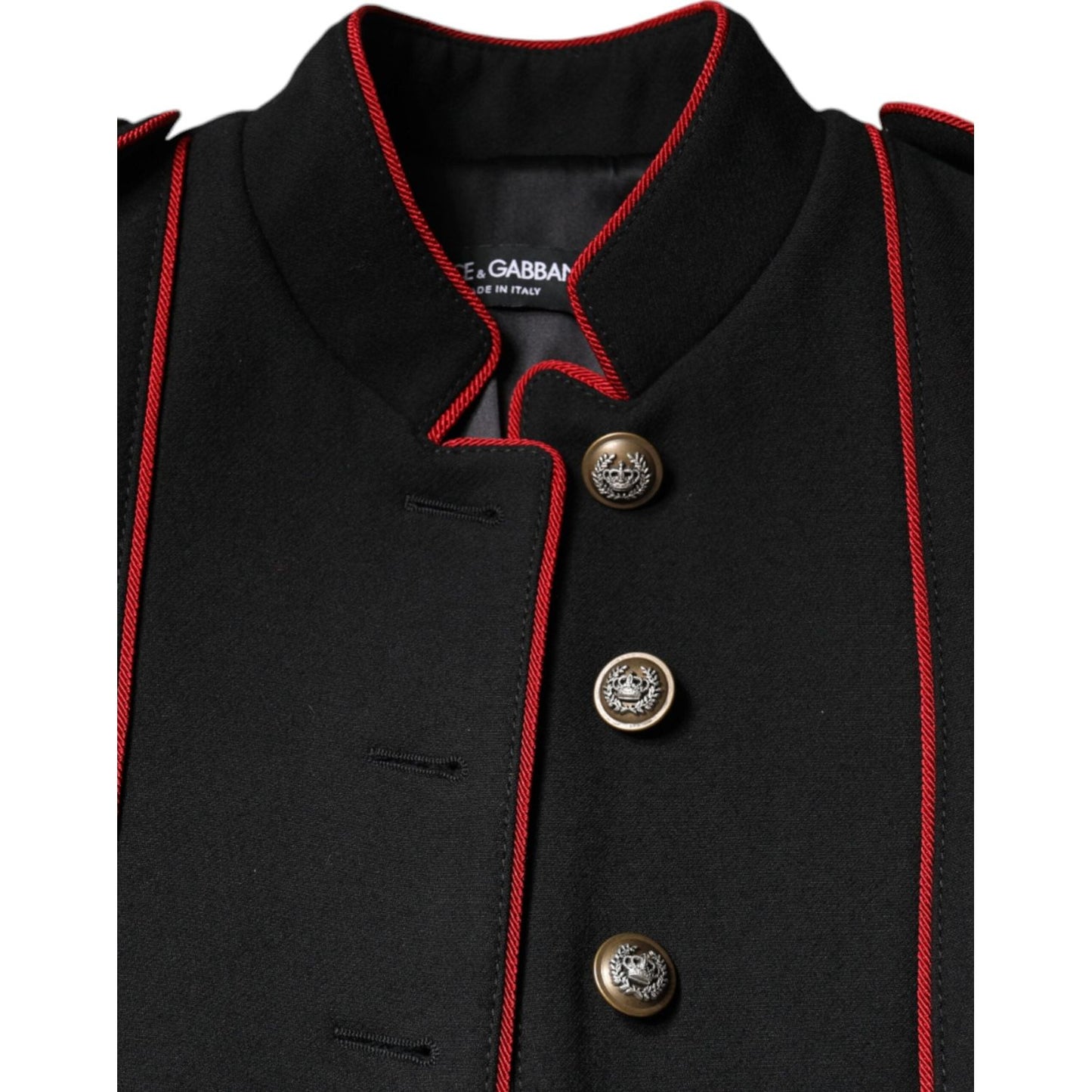 Dolce & Gabbana Black Single Breasted Trench Coat Jacket Dolce & Gabbana Black