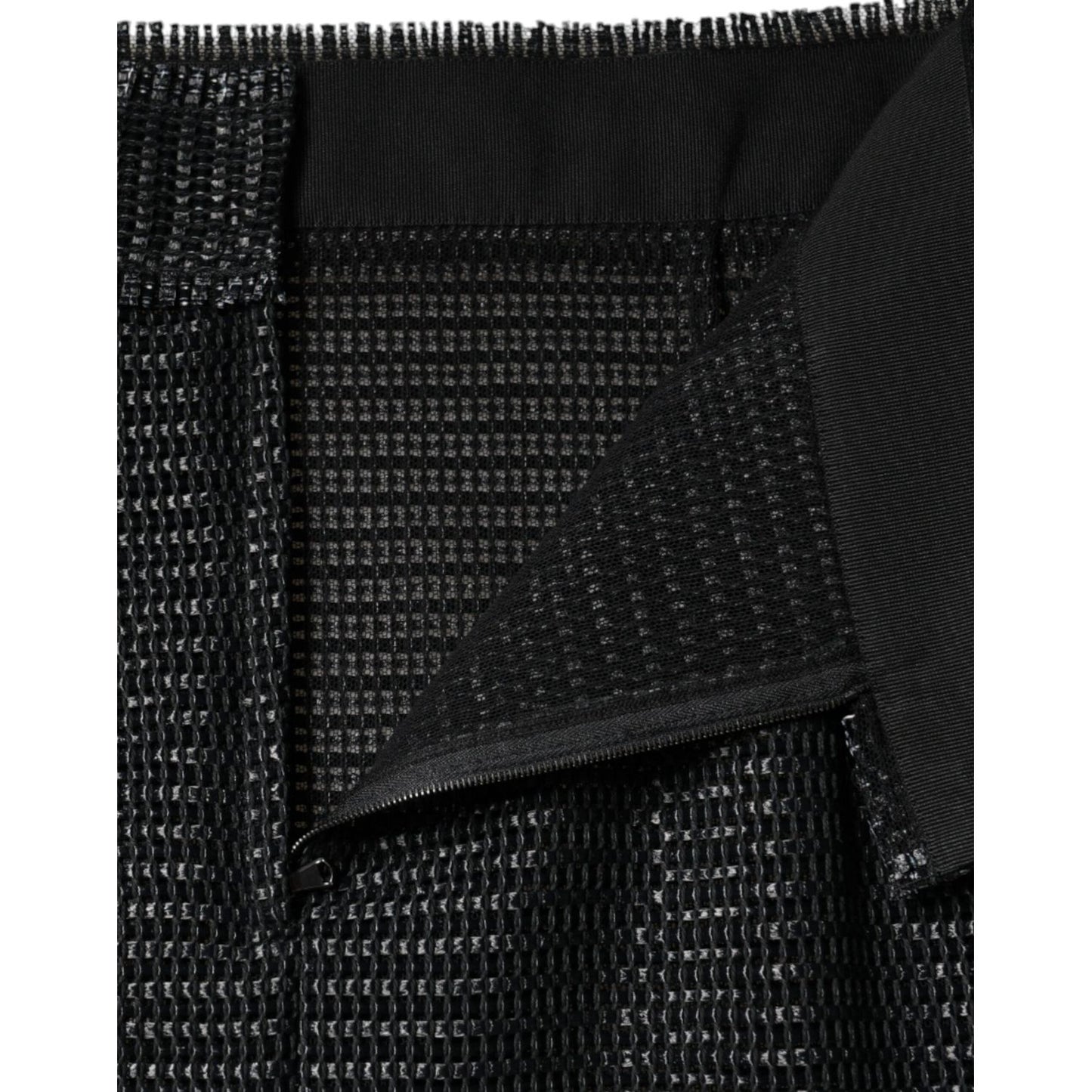 Dolce & Gabbana Black Viscose High Waist Pencil Cut Skirt Dolce & Gabbana Black