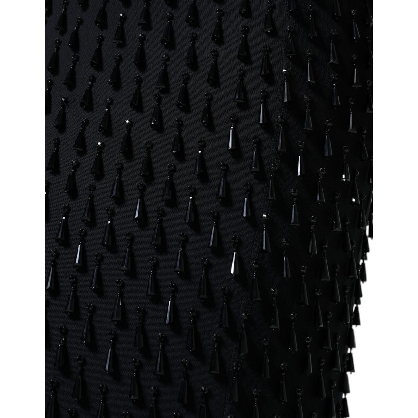 Dolce & Gabbana Black Embellished Pencil Cut Midi Skirt Dolce & Gabbana Black