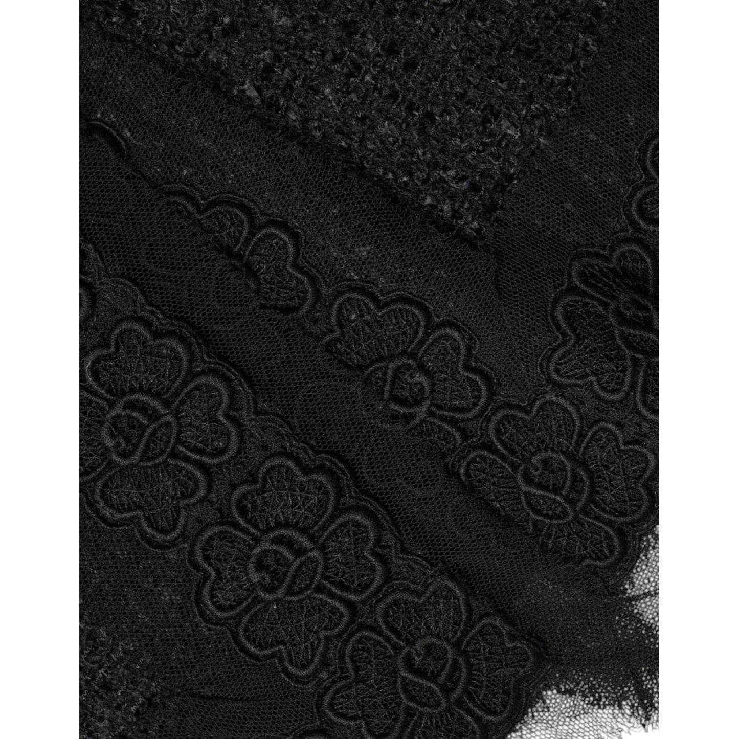 Dolce & Gabbana Black Virgin Wool Pencil Cut Midi Skirt Dolce & Gabbana Black