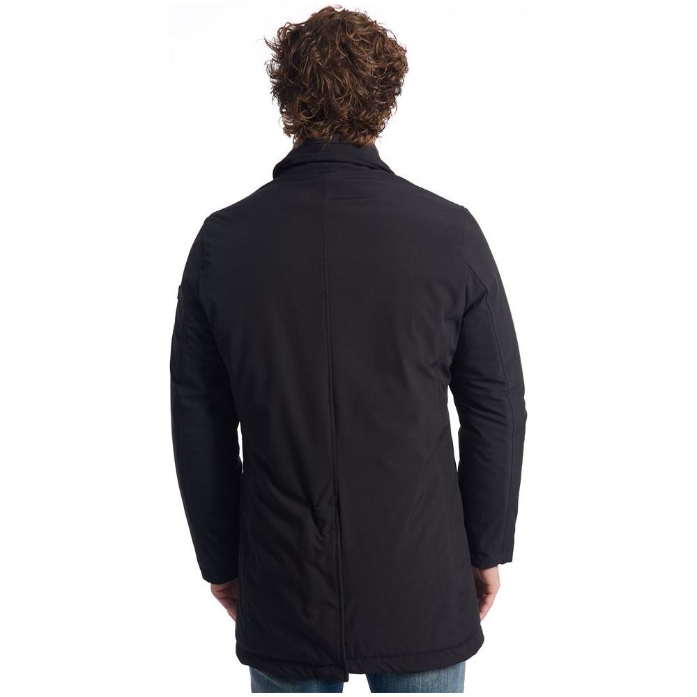 Baldinini Trend Black Polyester Jacket Baldinini Trend Dark Slate Gray