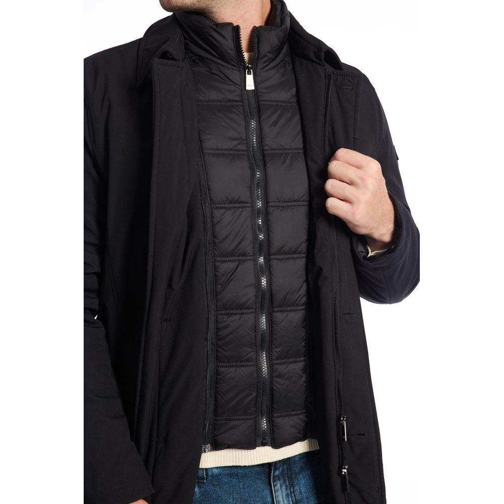 Baldinini Trend Black Polyester Jacket Baldinini Trend Black