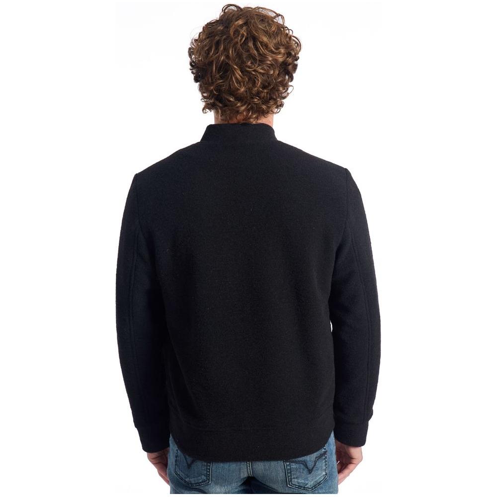 Roberto Pepe Luxury Black Wool Men's Jacket Roberto Pepe Luxury Black