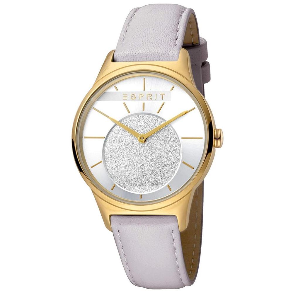 Esprit White Leather Watch Esprit Light Gray