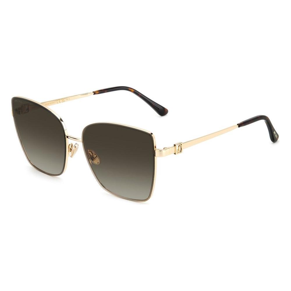 Jimmy Choo Gold Metal Sunglasses Jimmy Choo Dark Olive Green