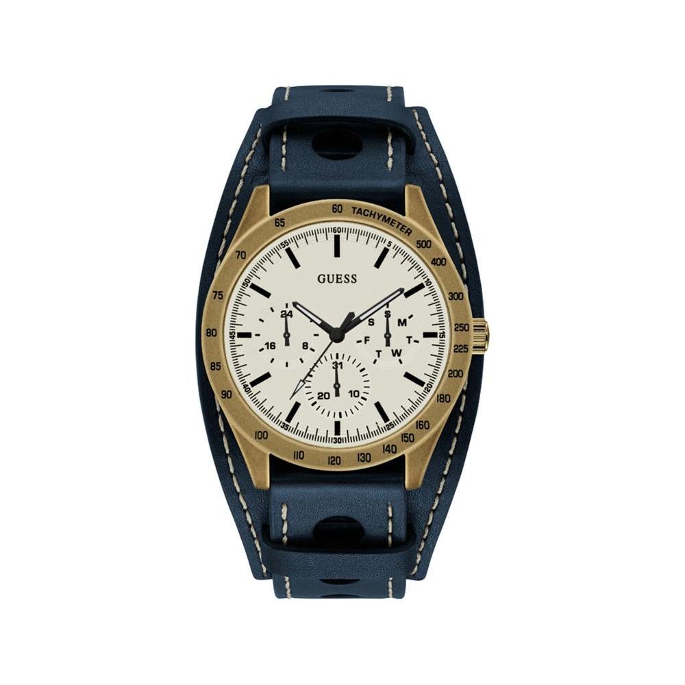 Guess Blue Leather Watch Guess Light Gray