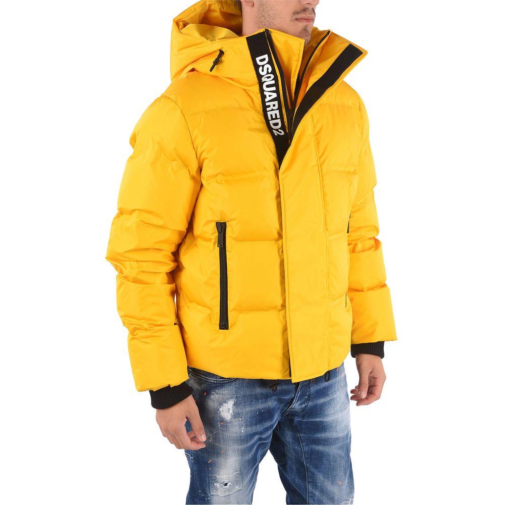 Dsquared² Yellow Nylon Men Jacket Dsquared² Goldenrod