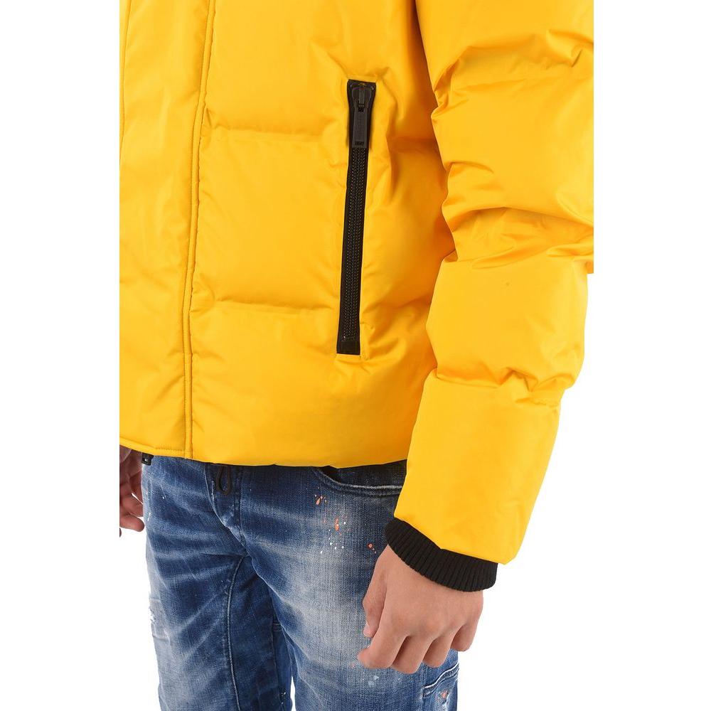 Dsquared² Yellow Nylon Men Jacket Dsquared² Goldenrod