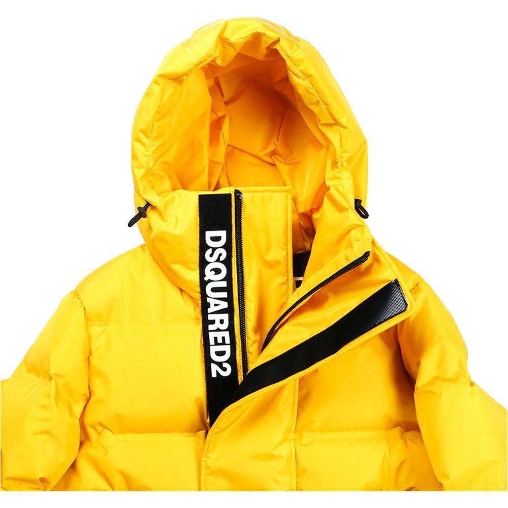 Dsquared² Yellow Nylon Men Jacket Dsquared² Gold