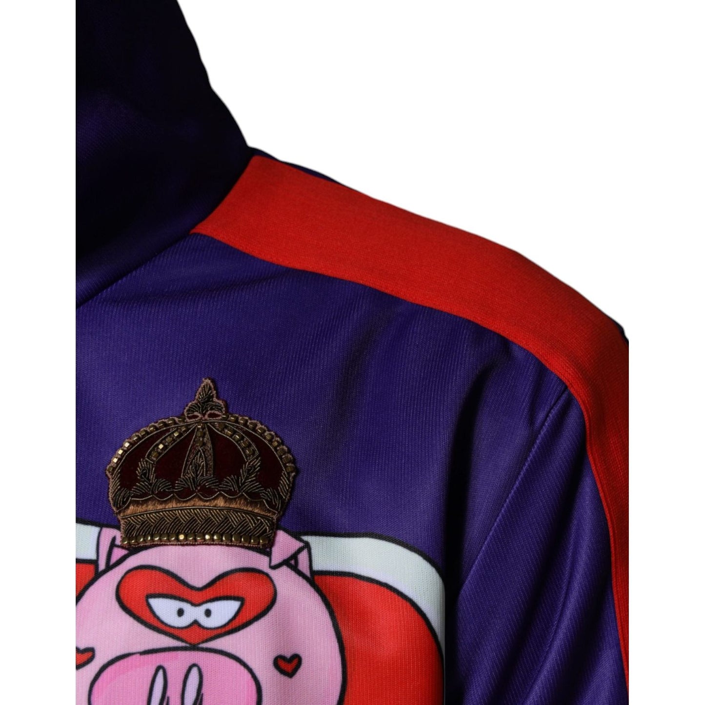 Dolce & Gabbana Purple YEAR OF THE PIG Full Zip Bomber Jacket Dolce & Gabbana Maroon