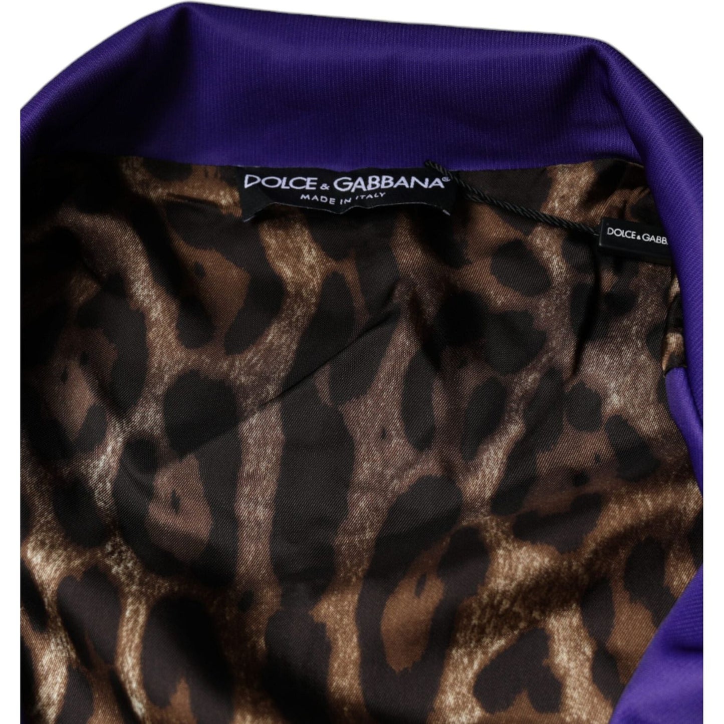 Dolce & Gabbana Purple YEAR OF THE PIG Full Zip Bomber Jacket Dolce & Gabbana Black
