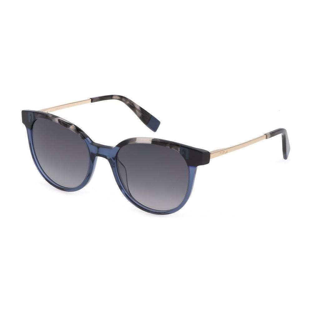 Furla Blue Acetate Sunglasses Furla Dim Gray