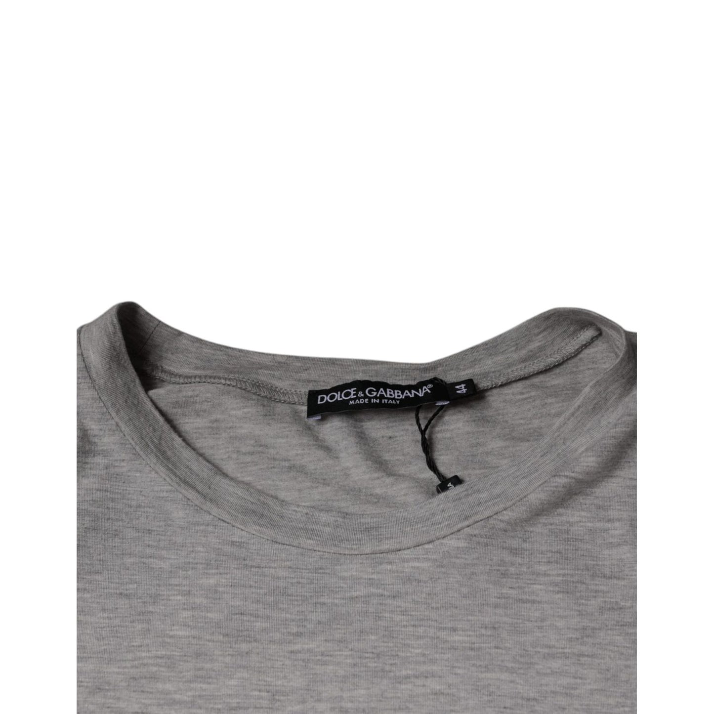 Dolce & Gabbana Gray Logo Print Crewneck Short Sleeve T-shirt
