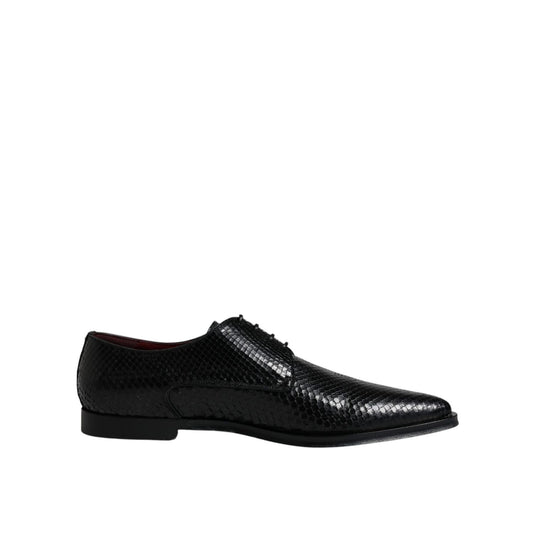 Dolce & Gabbana Black Leather Derby Formal Dress Shoes