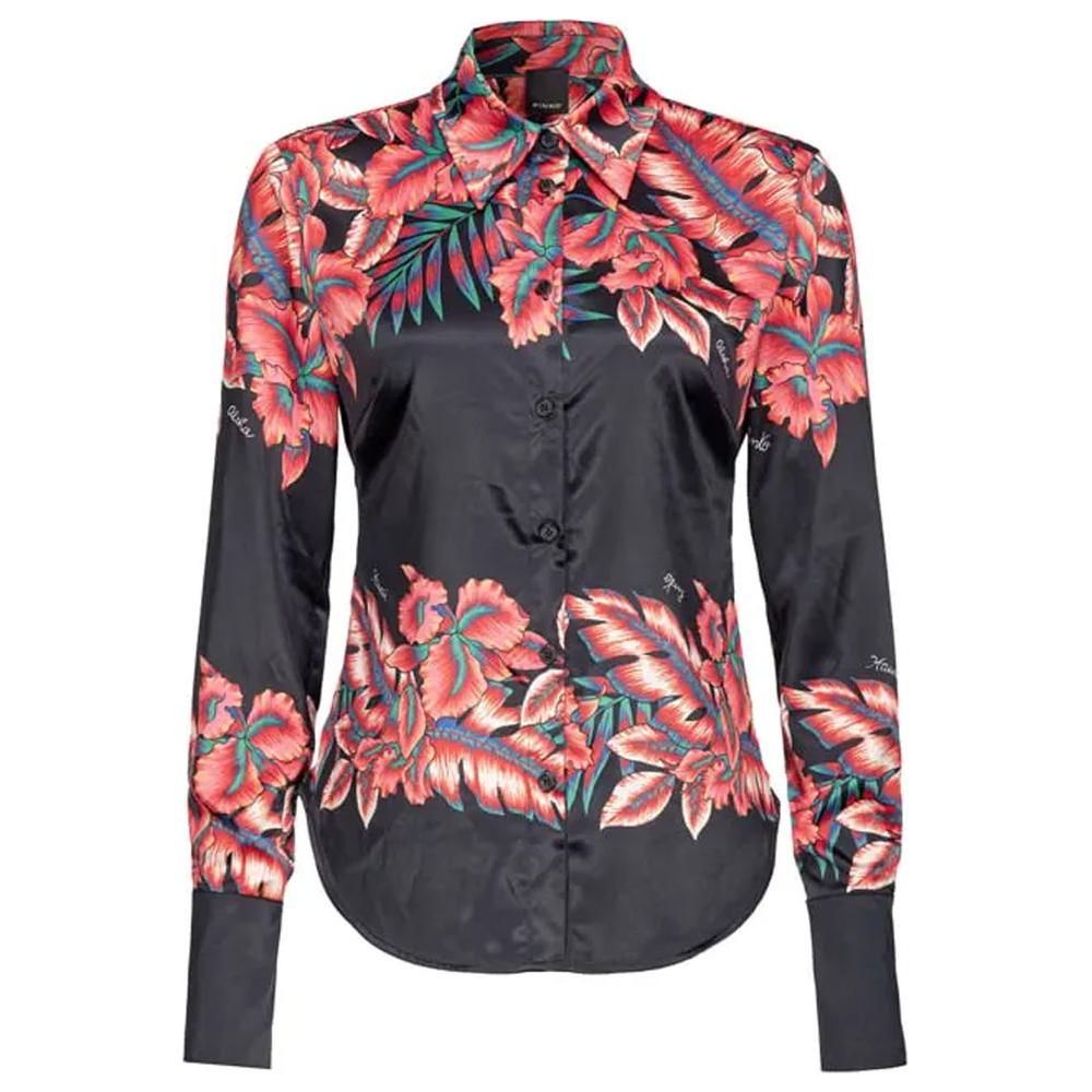 PINKO Black Viscose Shirt PINKO Dark Slate Gray