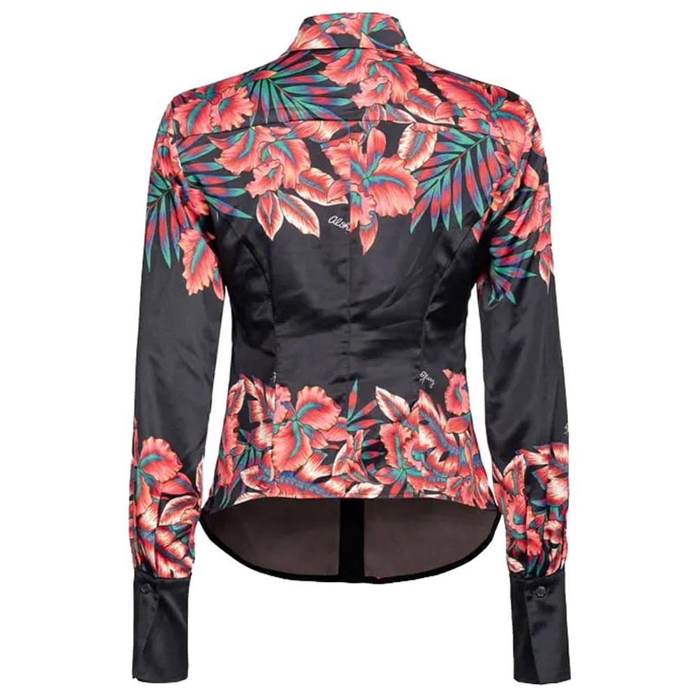 PINKO Black Viscose Shirt PINKO Dark Slate Gray