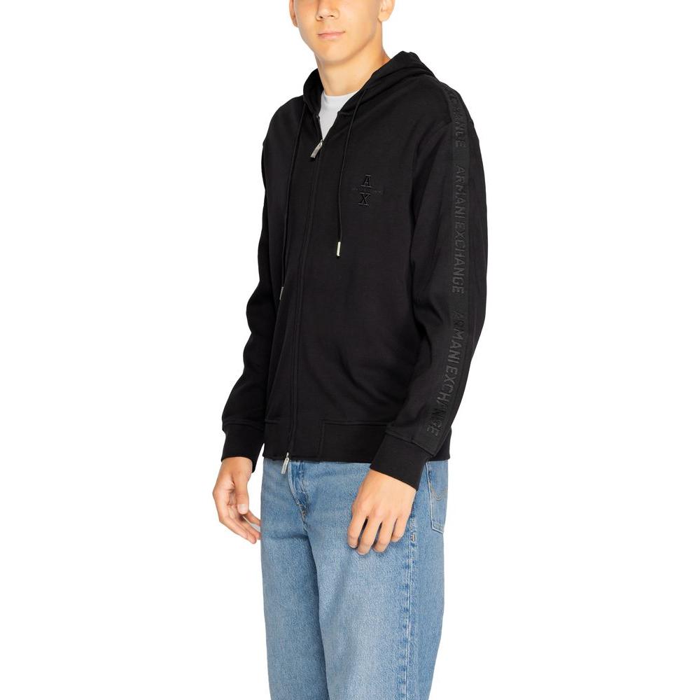 Armani Exchange Black Cotton Sweater Armani Exchange Gray