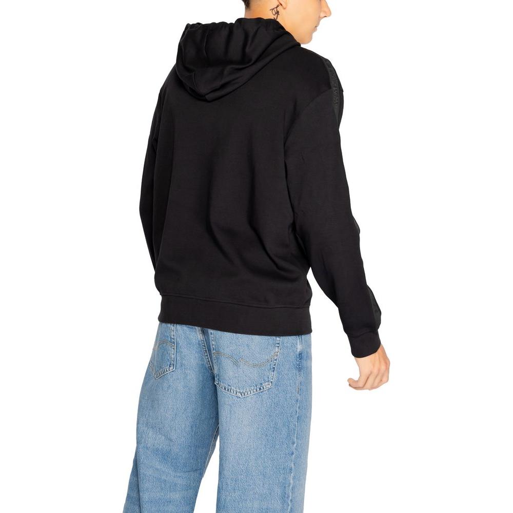 Armani Exchange Black Cotton Sweater Armani Exchange Black