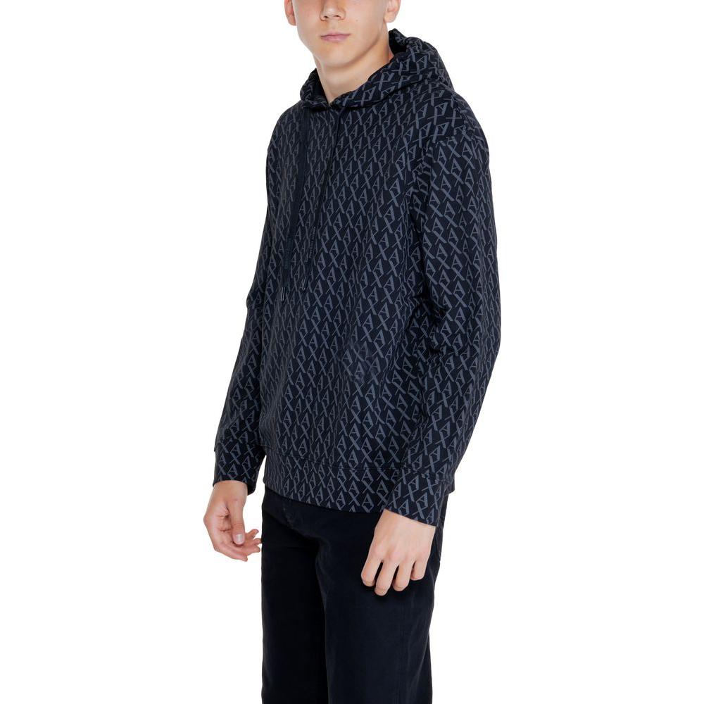 Armani Exchange Black Cotton Sweater Armani Exchange Black