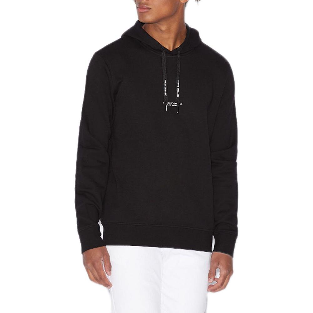 Armani Exchange Black Cotton Sweater Armani Exchange Light Gray