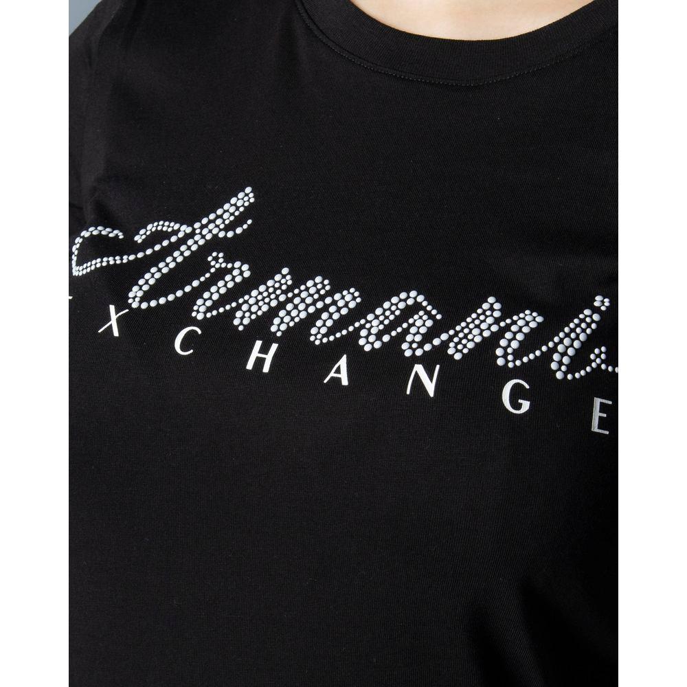 Armani Exchange Black Cotton Tops & T-Shirt Armani Exchange Black