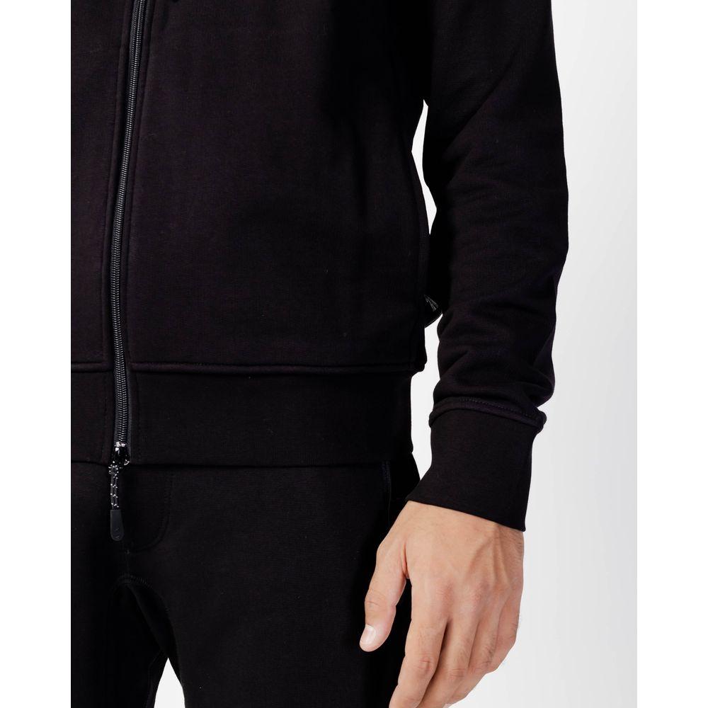 Armani Exchange Black Cotton Sweater Armani Exchange Black