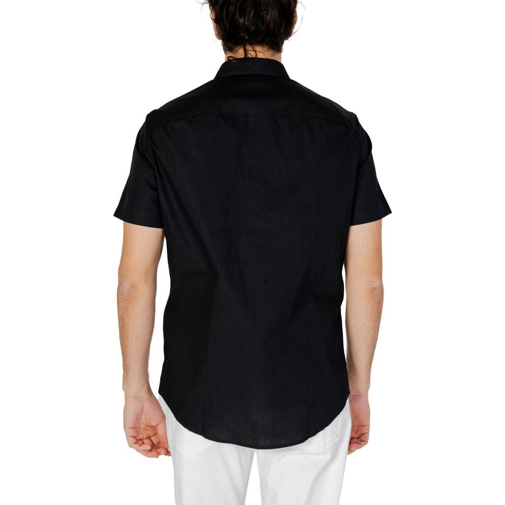 Armani Exchange Black Cotton Shirt Armani Exchange Black