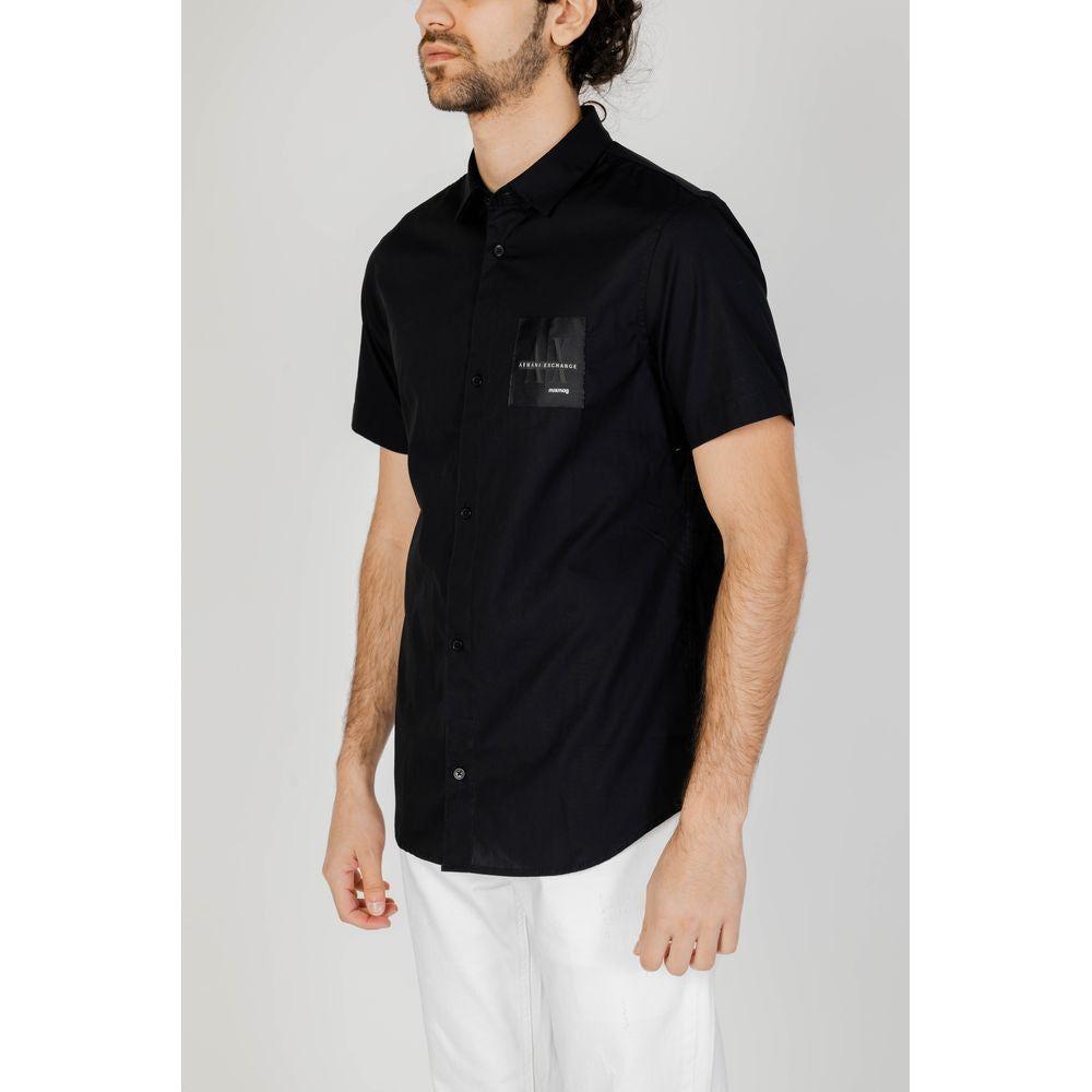 Armani Exchange Black Cotton Shirt Armani Exchange Black